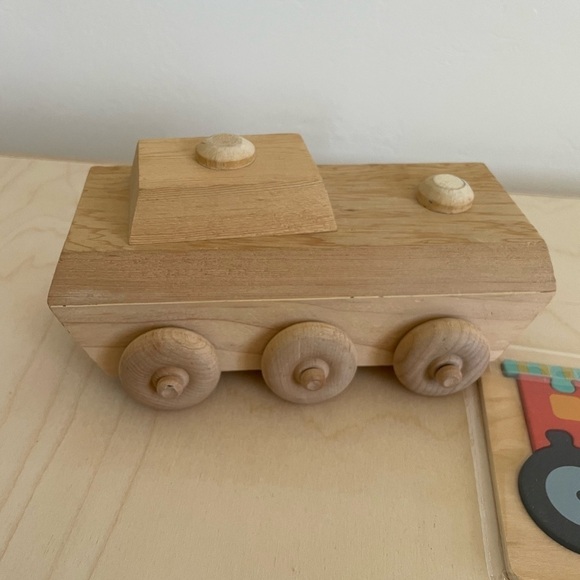 Handmade Wooden vehicle Toy Child Montessori and new tractor puzzle - Picture 3 of 7